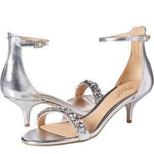 Badgley Mischka Dash Ankle Strap Kitten Heel (Size 9.5)